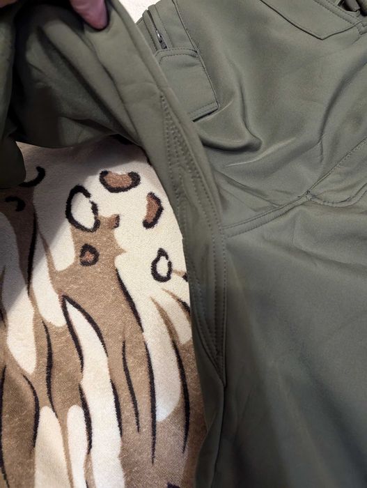 Мужские  теплые карго милитари  soft shell штаны на флисе, XL