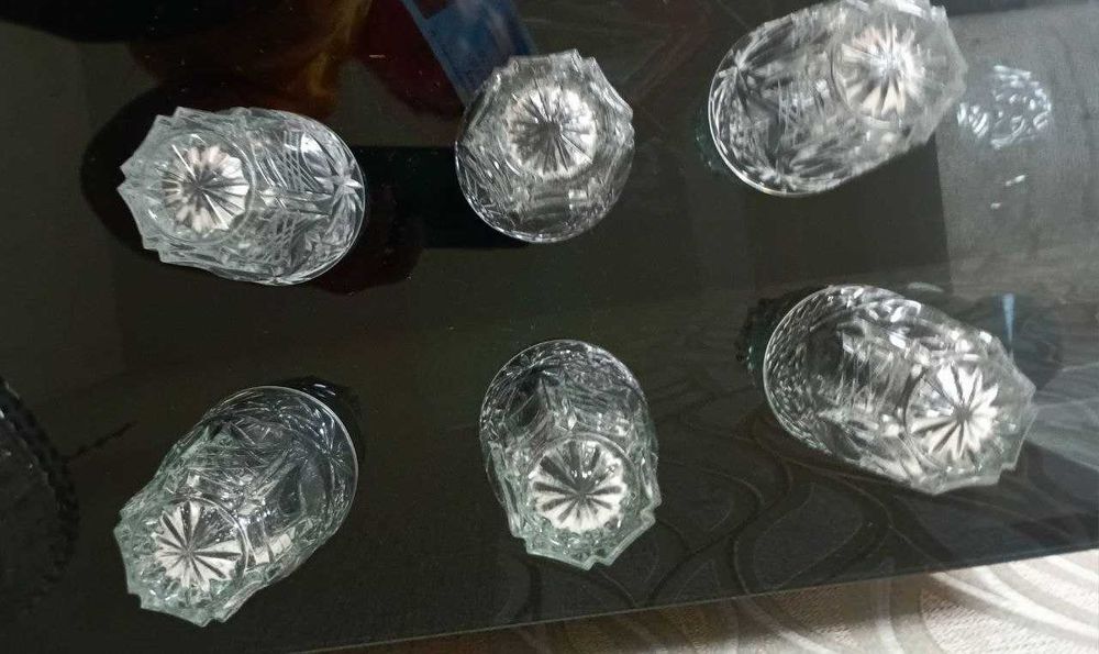 Стаканы  хрустальные Чехия Склянки кришталь