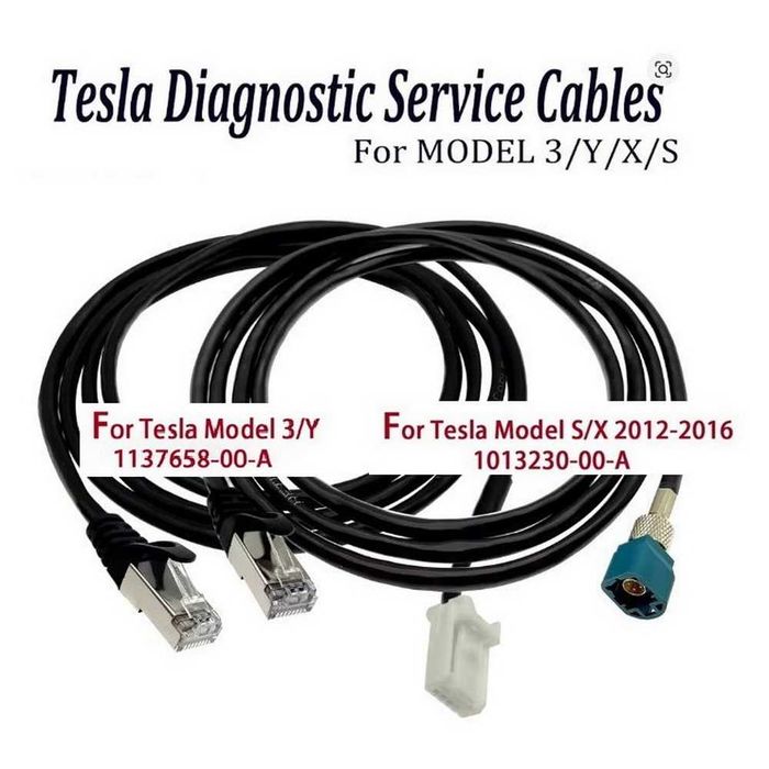 TESLA Переходники OBD2 на 12-20-26 PIN и Enet  Model S-S/X-3/Y с 2013 и по 2025 год