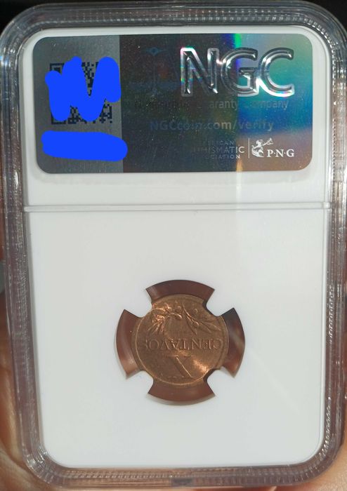 Moeda X centavos 1950 MS64 NGC