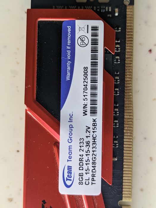 Оперативна пам'ять Team DDR4 8Gb 2133MT/s під ремонт