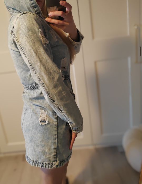 Parka jeansowa S