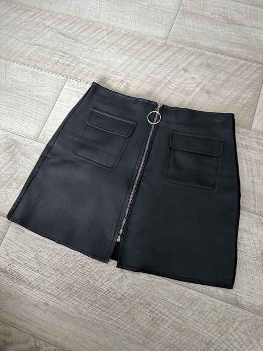 Юбка с экокожи