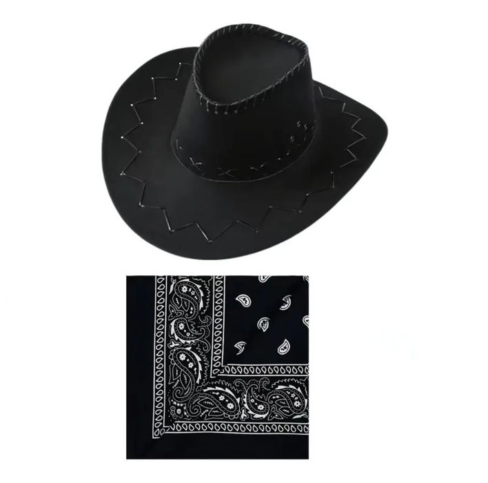 Strój przebranie kostium Męski Damski Zestaw Imprezowy Kowboj Cowboy nowy