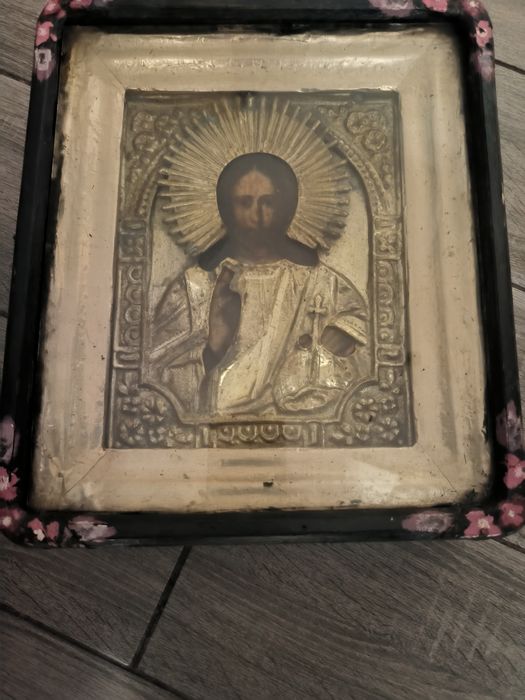Ікона Ісуса Христа старовина антикваріат стан на фото ціна 230000