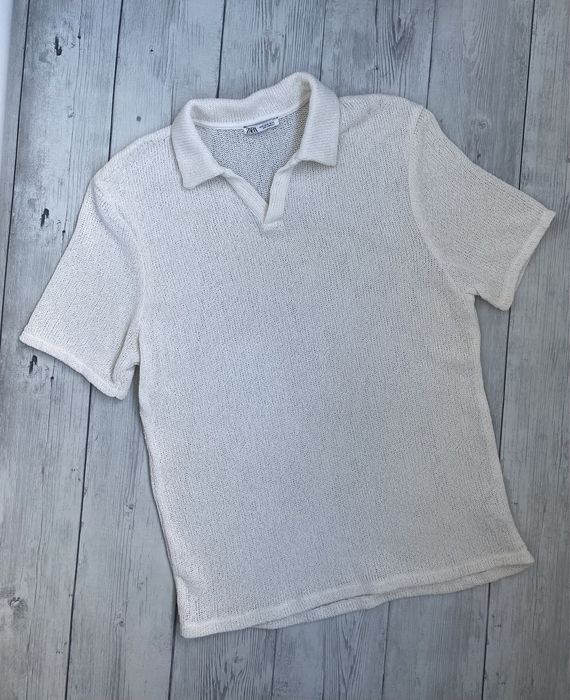 Котоновая мужская футболка поло от Zara XL (50)
