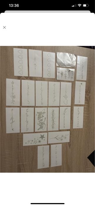 Різні тимчасові тату малюнки на тіло