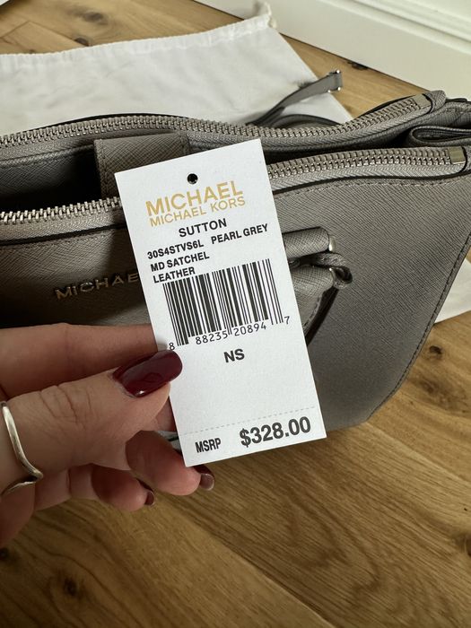 Michael Kors Sutton oryginalna szara nowa z metką skóra saffiano