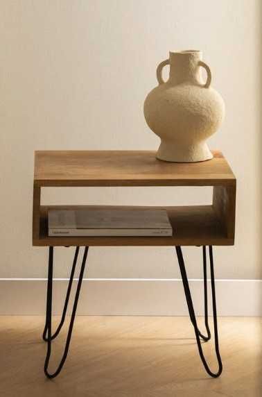 Mesa de cabeceira retangular em madeira reciclada Tital (SKLUM)