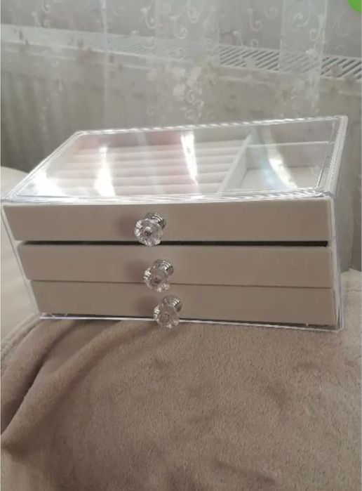 трирівневий акриловий органайзер шкатулка для прикрас