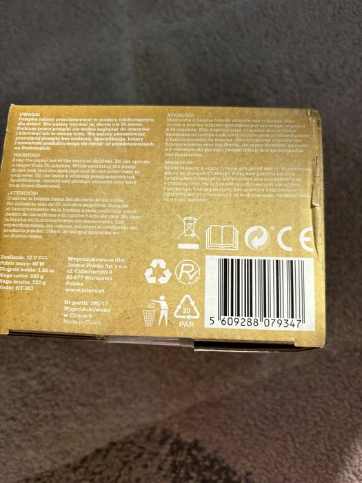 Nowa pompka samochodowa elektryczna