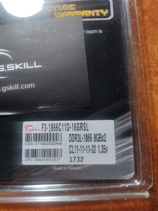 Комплект оперативної пам'яті G.SKILL Rirjaws DDD3 SO-DIMM