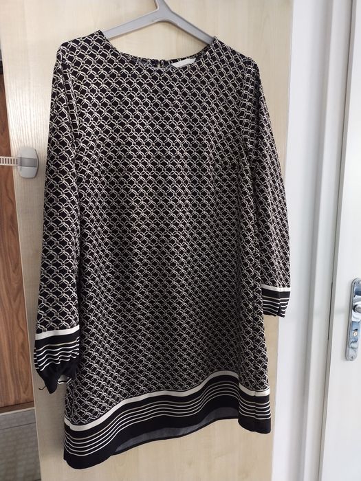 Sukienka,h,&m, 40, czarna, wzorzysta
