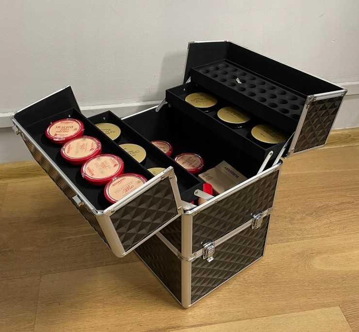 Kuferek kosmetyczny organizer walizka na kosmetyki 3D nowy