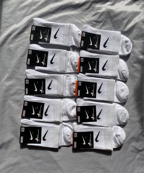 Skarpety Nike białe wysokie 35-39 , 10 par