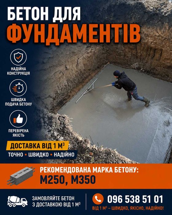 Бетон М100/бетон М200/бетон М250/М350 с доставкой. Низкие цены
