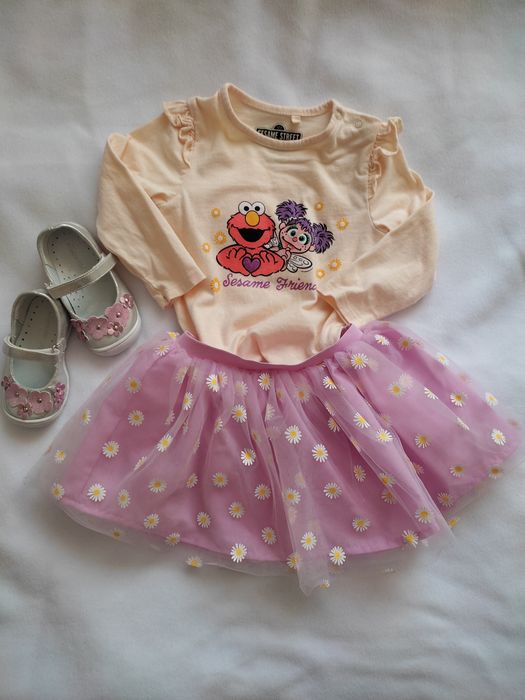 Śliczny komplet Ulica Sezamkowa r.80 Sinsay