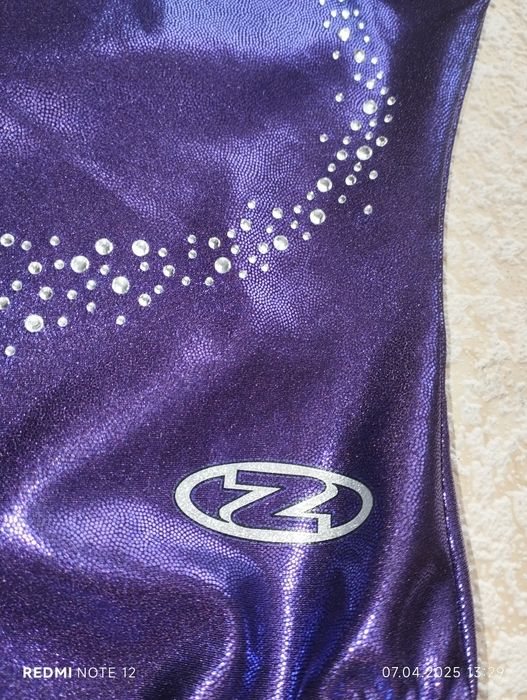 Блискуче гімнастичне тріко Glam  купальник  боді 5-6років  118-128см