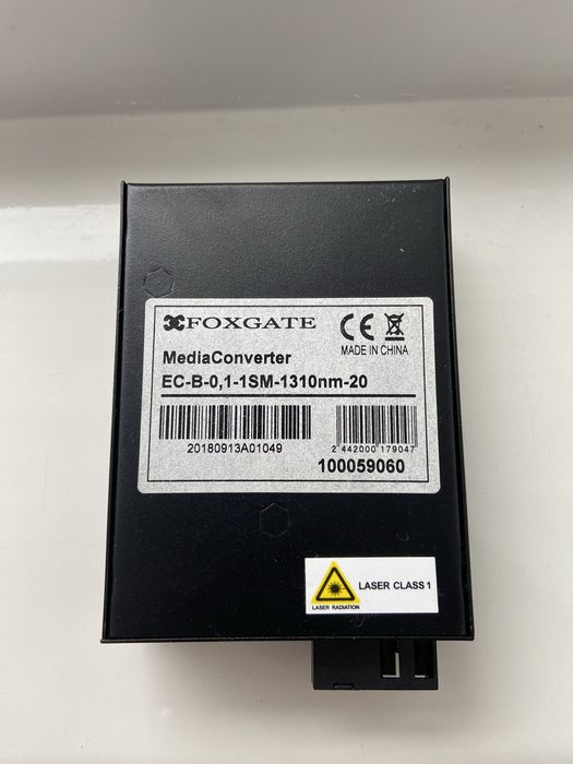 Медіаконвертер FoxGate EC-B-0,1-1SM-1310nm-20km