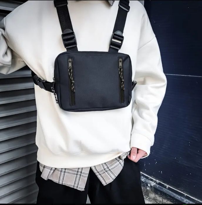 Новинка сумка нагрудна чорна розвантаження