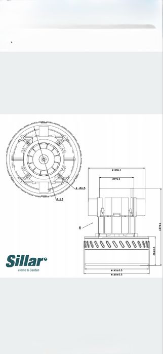 Silnik, turbina zamiennik Karcher  puzzi 10/1, 10/2, 100,  200, 300