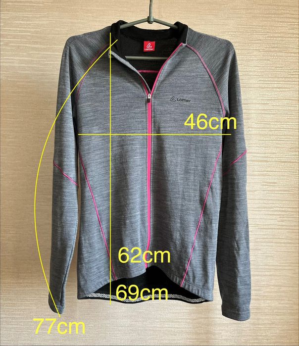 Loffler Merino Wool Кофта З Вовни Шерсті Мериноса Термобілизна Трекінгова Велосипедна Велоджерсі