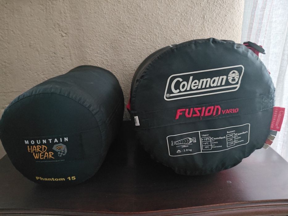 Saco cama Mountain Hard wear Phantom e Saco cama Coleman