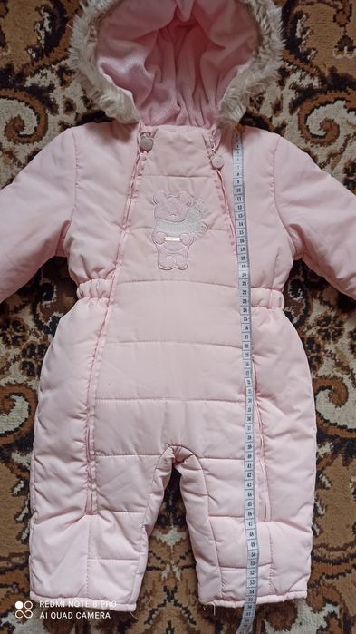 Комбінезон з шапочкою  ведмедиком для дівчинки 62 р ,