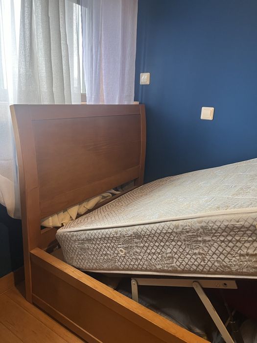 Cama solteiro sem colchão madeira maciça com sommier