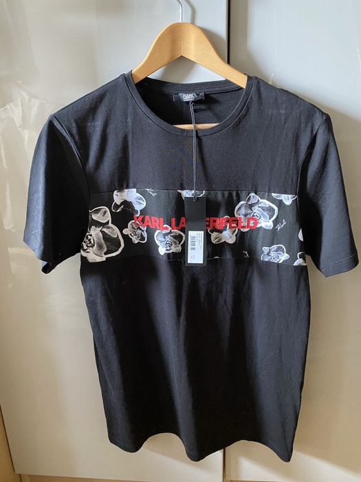 Czarny T-shirt Karl Lagerfeld