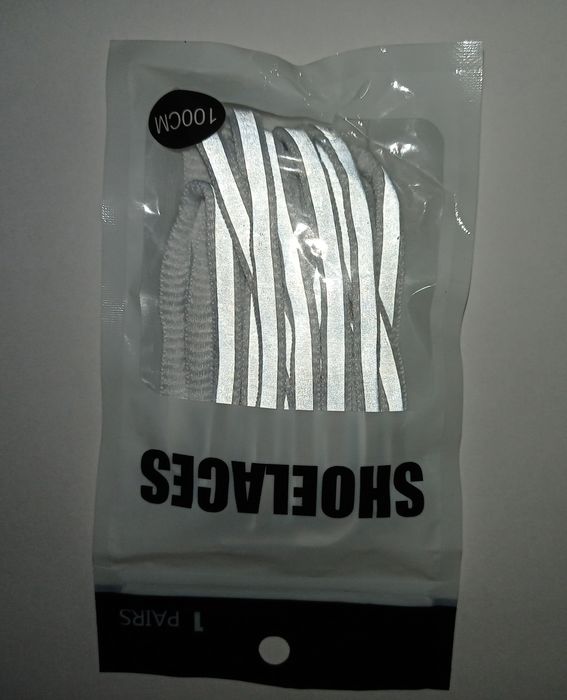 Світловідбиваючі шнурівки 1 пара 100 см Нові білі