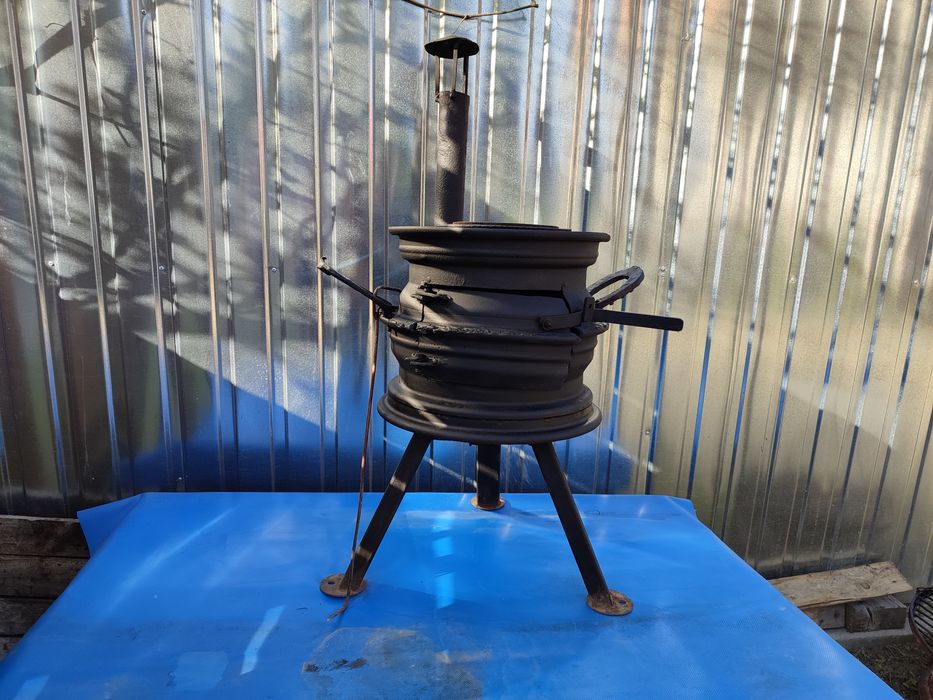 Solidny Piecyk kominek ogrodowy czarny