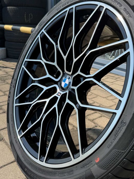 Nowe koła 19 cali BMW serii 5 G30 G31 8 G14 G15 G16 czarno srebrne połysk
