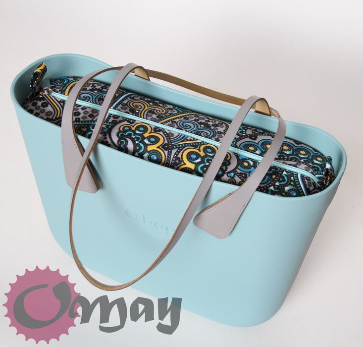 Turkusowy organizer OBAG STANDARD orient szary 2 kieszenie VIP OMAY