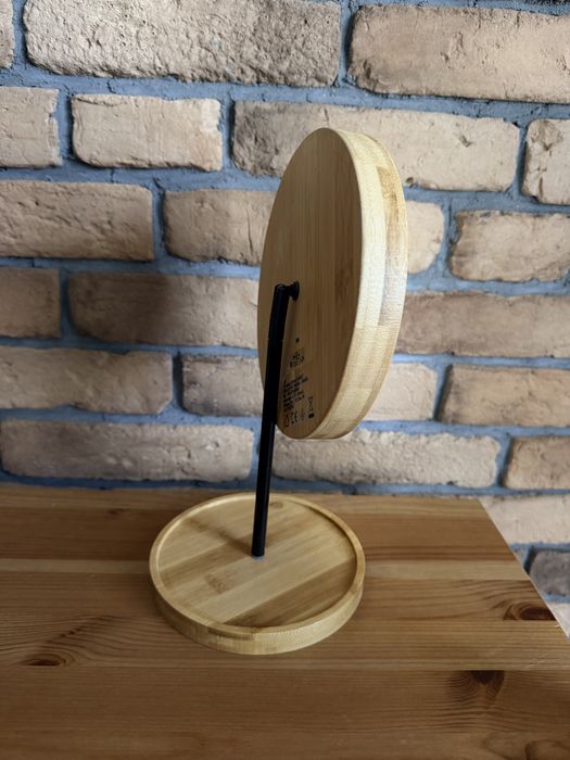Lustro stojące bambusowe LED 3 tryby na USB