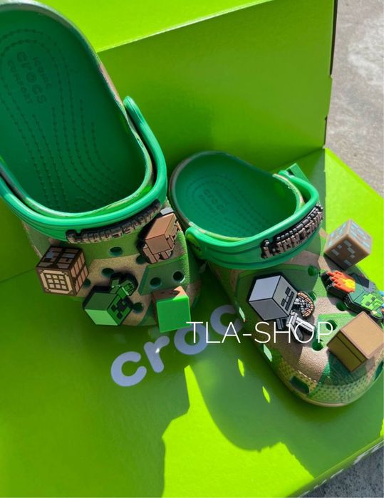 New! Сабо Classic Minecraft Crocs крокси для  хлопчиків