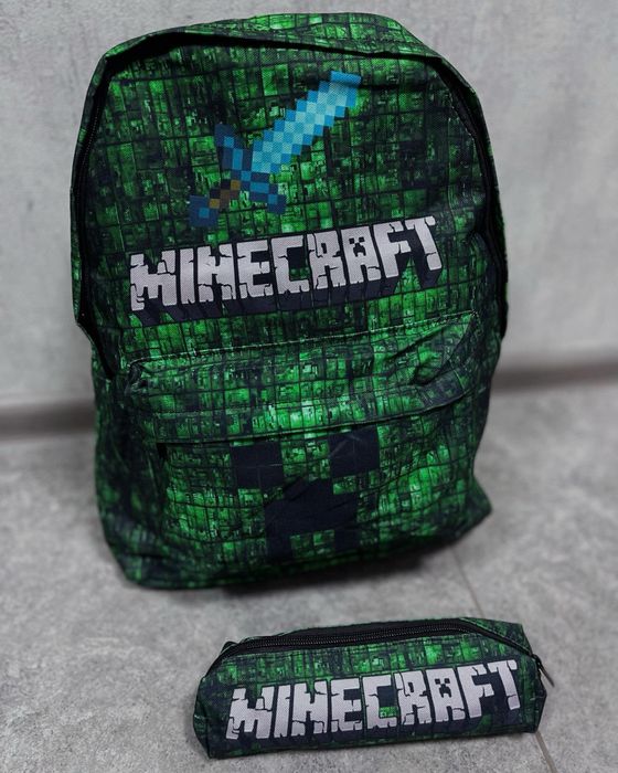 Шкілтнмй портфель майнкрафт  з пеналом
