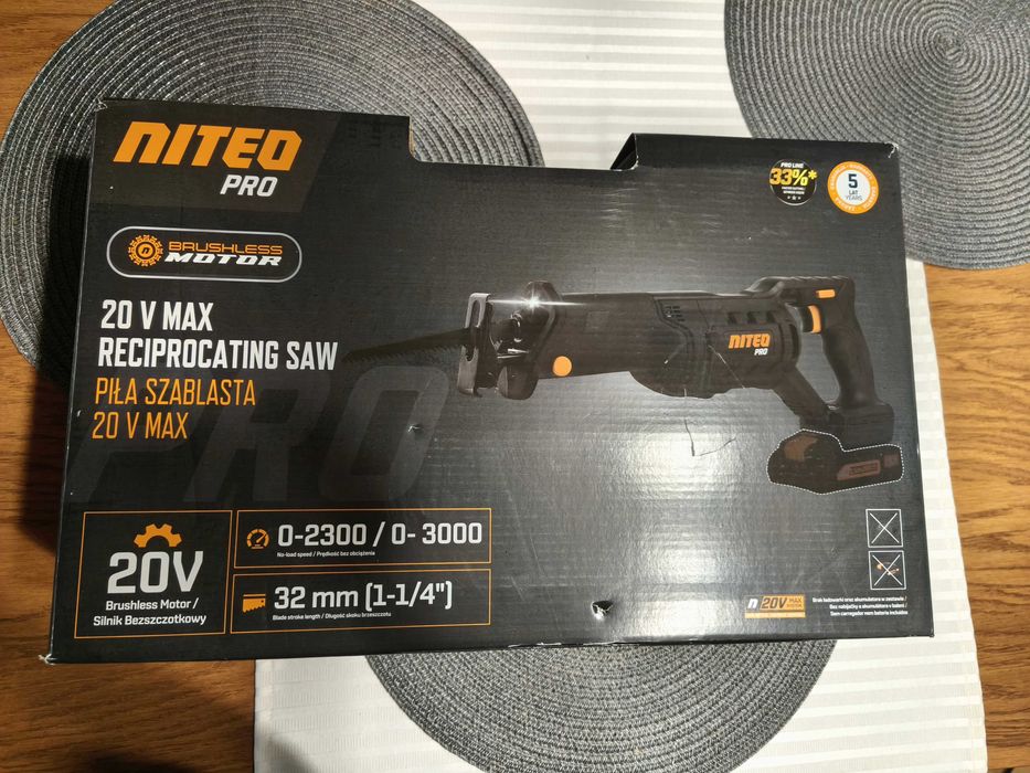 NOWA Piła szablasta NITEO PRO 20V MAX akumulatorowa