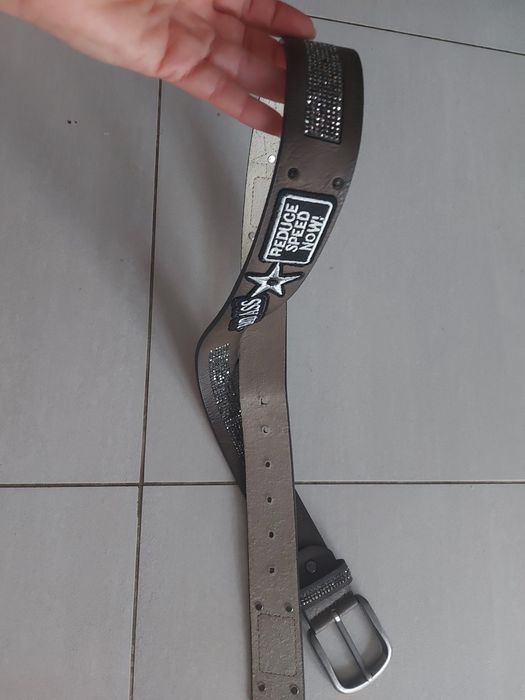 Pasek 90cm do spodni jeansy stan super skóra