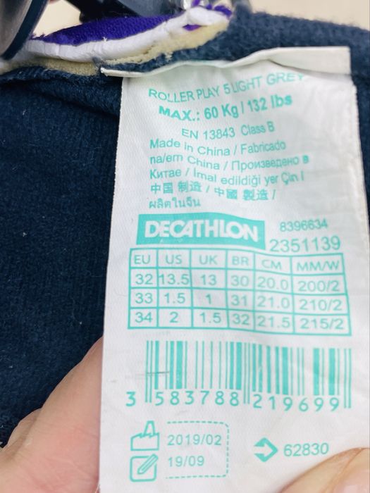 Patins em linha e capacete Decathon