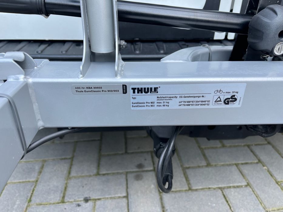 Bagaznik rowwerowy na hak 4 rowery Thule Euroclassic Pro  903 skladany