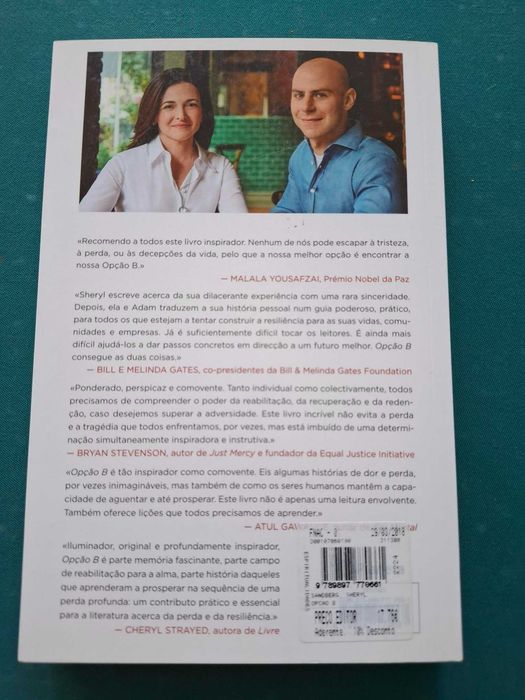 Livro Opção B de Sheryl Sandberg e Adam Grant