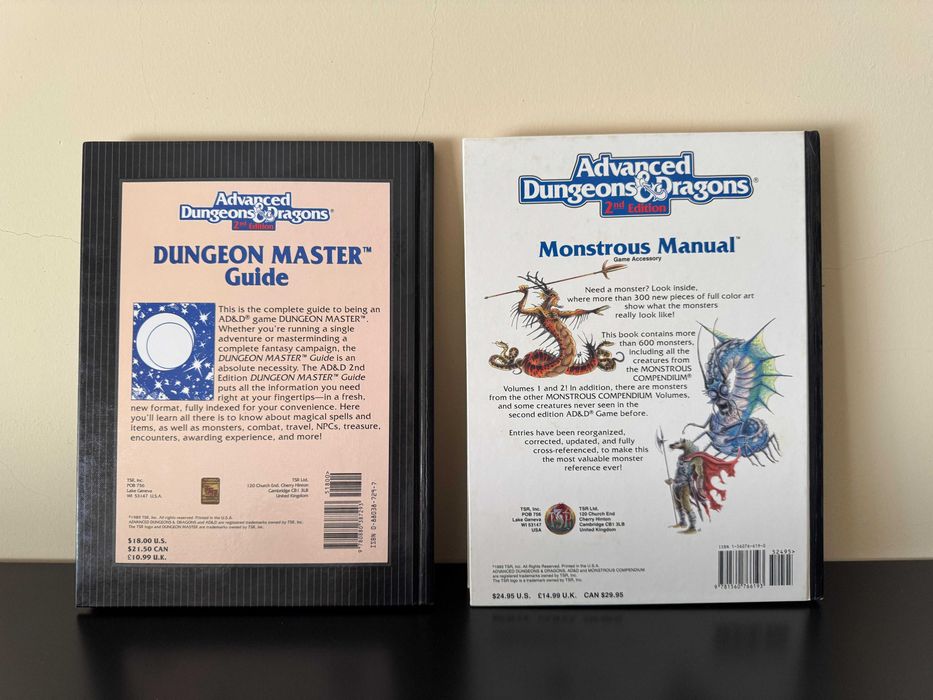 Conjunto de Livros Advanced Dungeons & Dragons 2nd Edition
