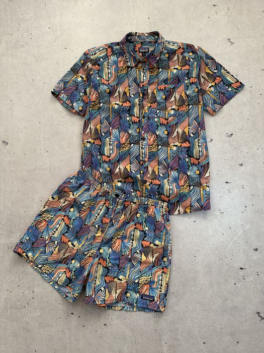 Ptagonia Hawaiian Shirt Shorts  Set Suit Original сорочка шорти костюм