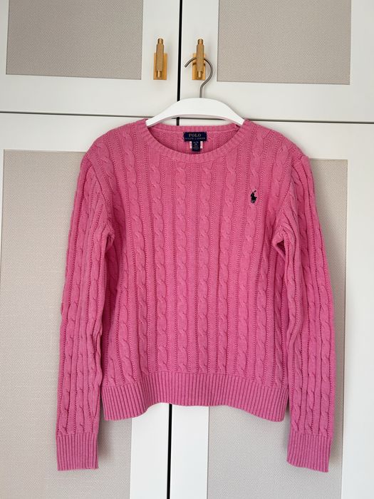 Polo Ralph Lauren camisola rosa cable knit 16 anos / S