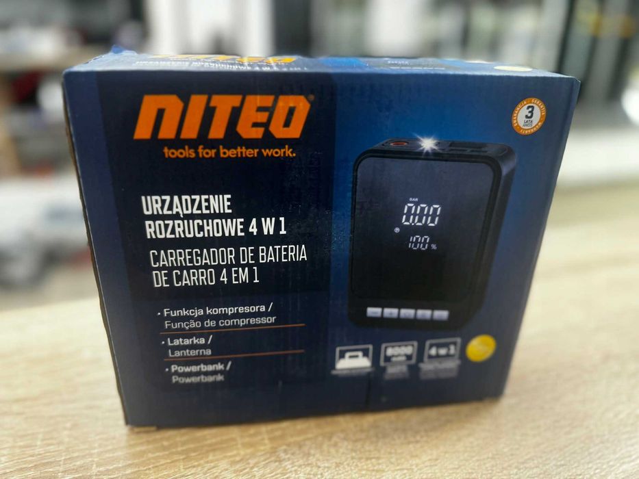 JumpStarter 1000A Diesel 3.5l Niteo 4w1 PowerBank Kompresor Rozruchowe