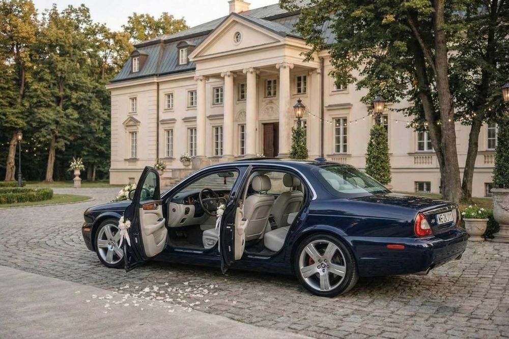 Samochód do ślubu Jaguar XJ 2009 rok.  Jasny Środek