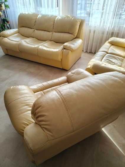 komplet skórzany 3+2+1