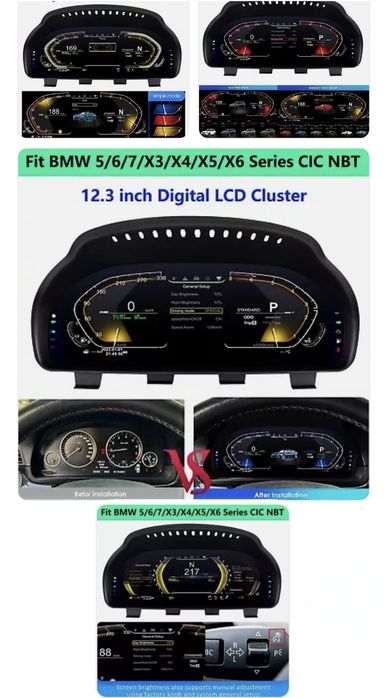 Quadrante digital cluster para BMW