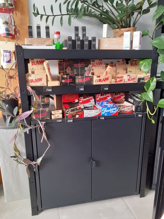 4 Estantes IKEA pretas de metal estilo industrial